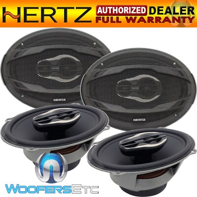 4 HERTZ HCX-690 6''X9'' 520W 3-WAY HI-ENERGY COAXIAL MOTORCYCLE CAR SPEAKERS NEW