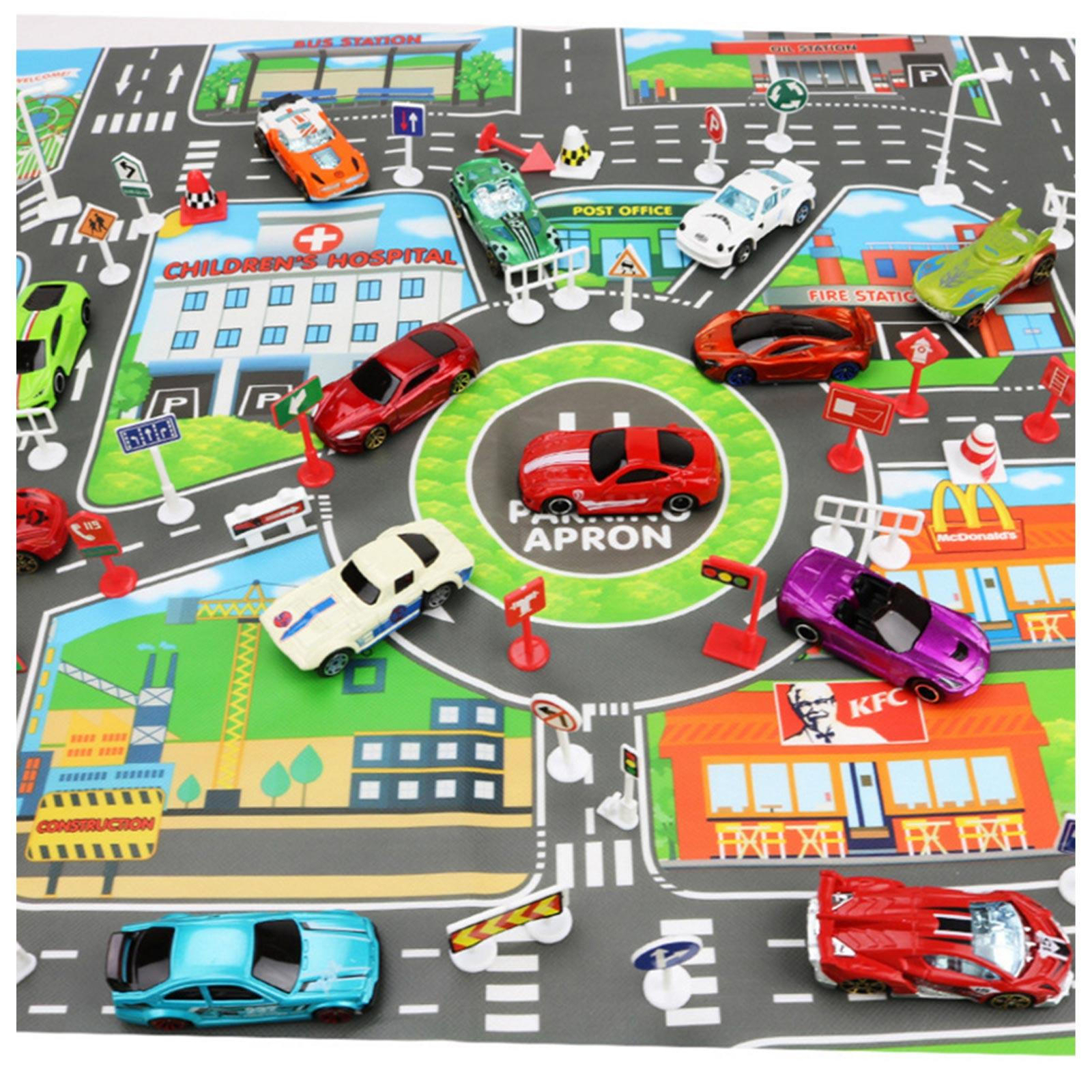 Road Rug For Kids Waterproof Traffic Play Mat Parking Map Ro