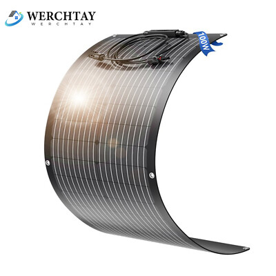 100W Flexible Solar Panel 12V Portable for Camping/RV/Home/Car Battery/Rooftop