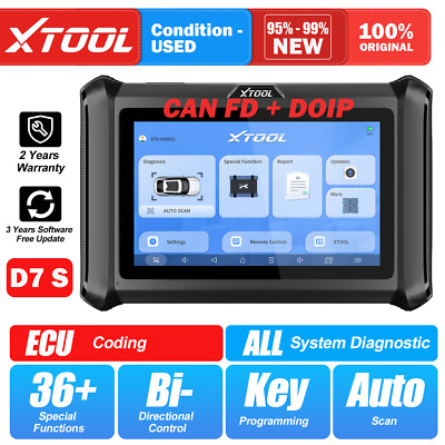 XTOOL USED D7S OBD2 Auto Bidirectional All System Diagnostic Scanner K!EY Coding
