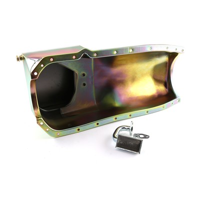 Oldsmobile V8 307 - 455 Drag Road Race 8Qt. Oil Pan & Pickup Tube