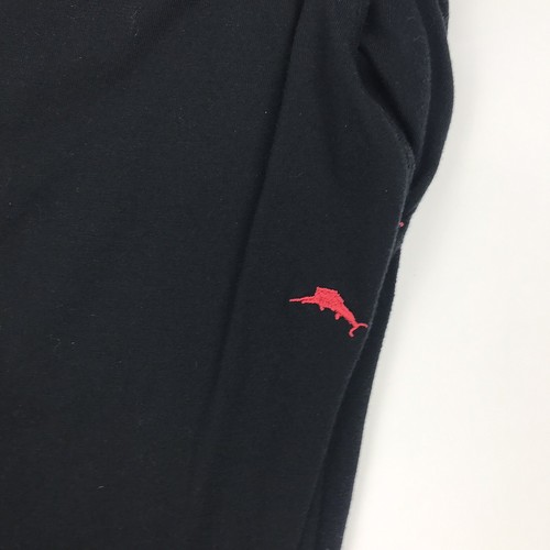 TOMMY BAHAMA Men's Black Stretch Lounge Pants Cotton Modal Marlin Jersey Sz M