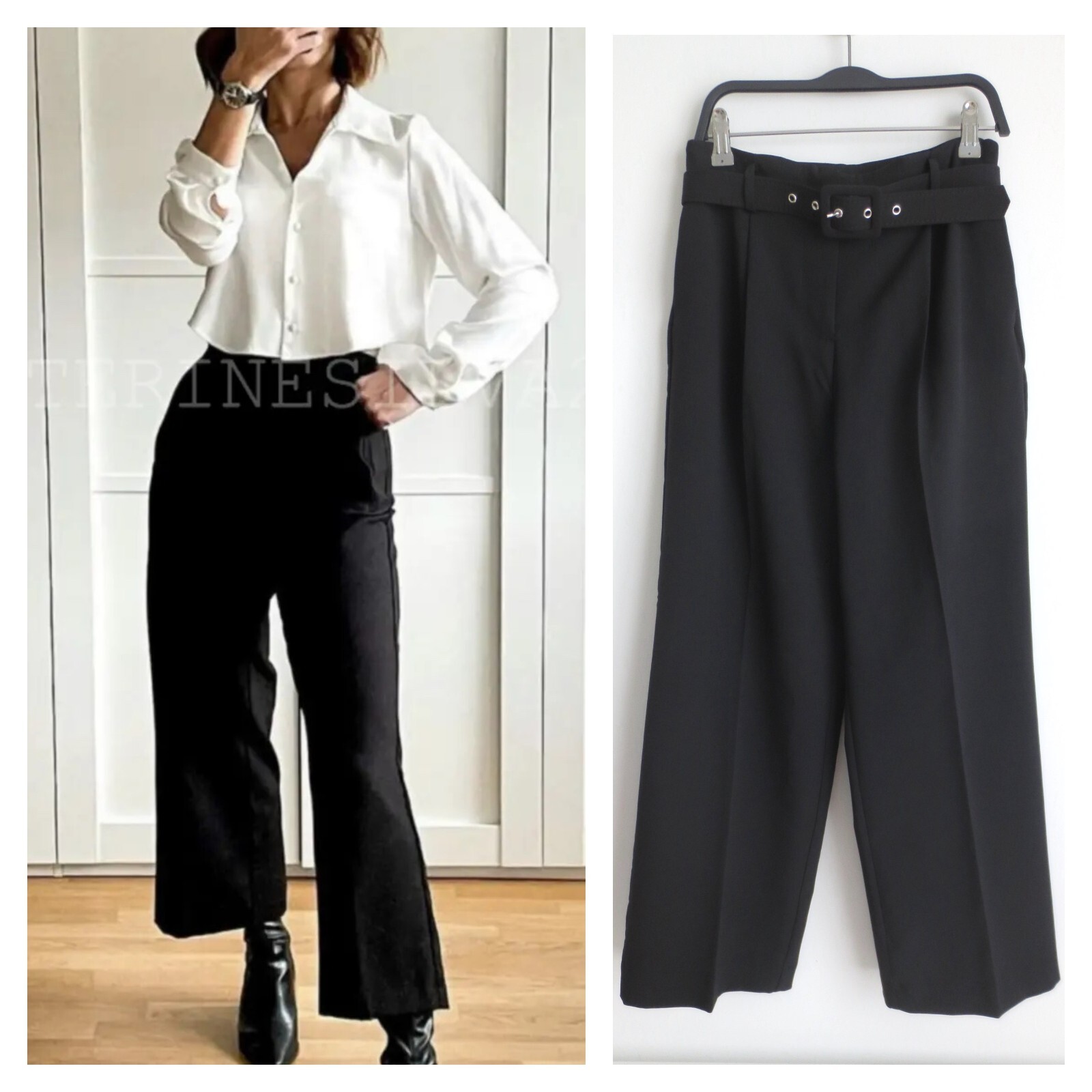 パンツ Yarmo] Buggy Culottes Pants Nrmvnmi-Wide-Leg-Cropped-