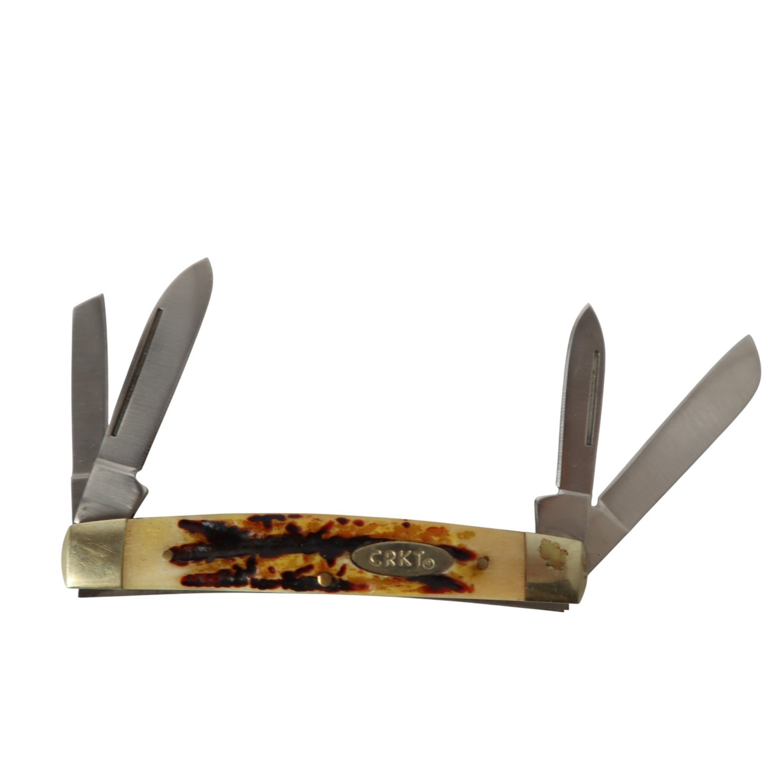 Vintage Columbia River CRKT 6062 Classic Congress Slipjoint 4 Blade Knife Bone