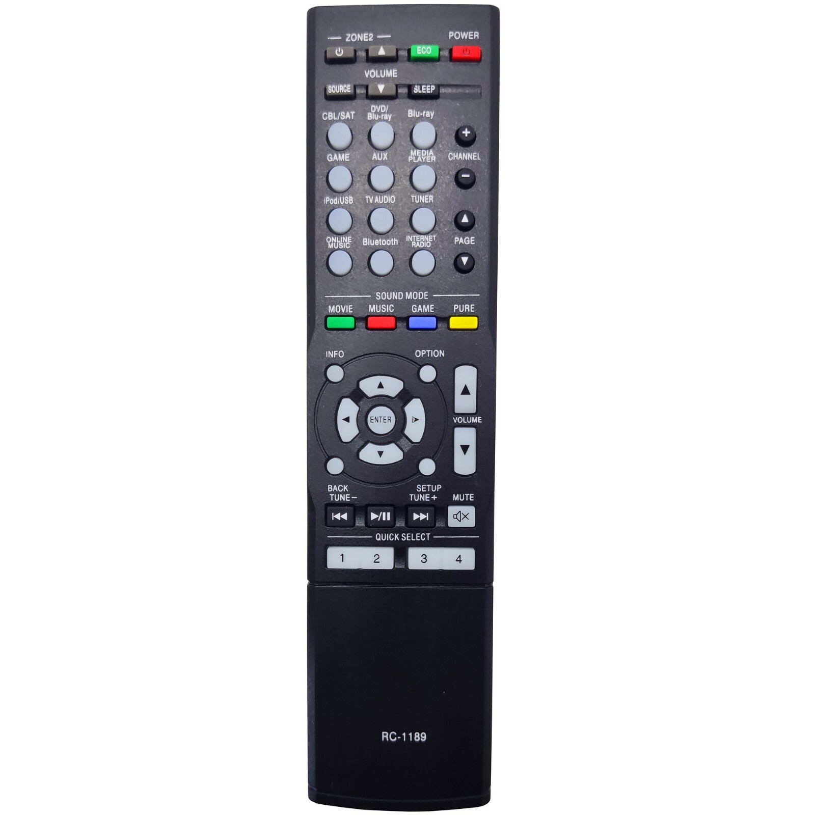 AV Receiver Remote Control RC-1189 for Denon AVR-S720W, AVR-X1100W