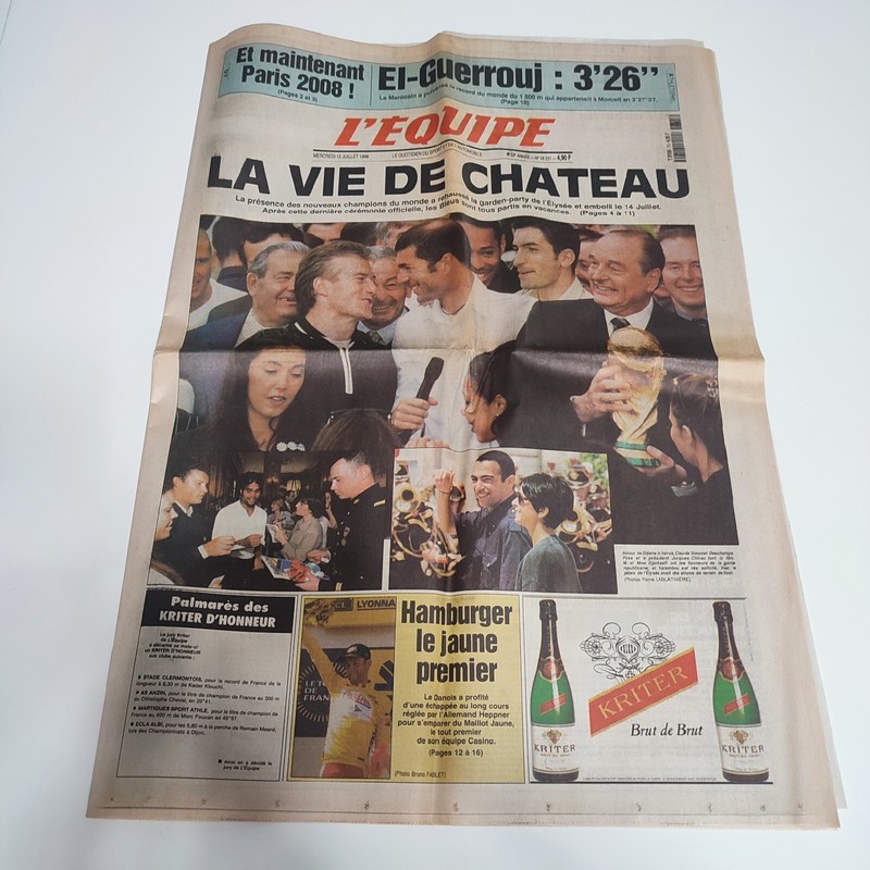Magasin Football L'Equipe 15 Juillet 1998 La Vie De Chateau