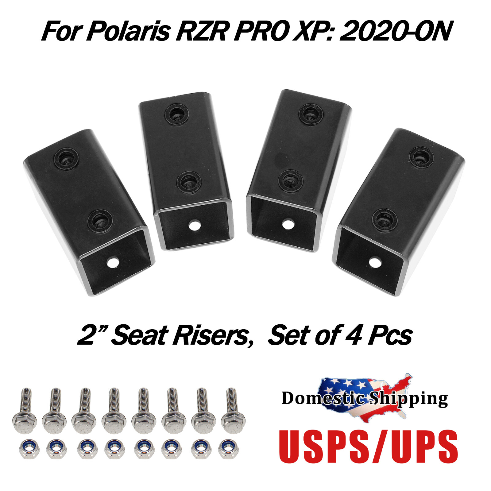 GIDIBII 2-Inch Driver Side Seat Riser Spacers – For Polaris RZR PRO XP / R TURBO 4 thumbnail image