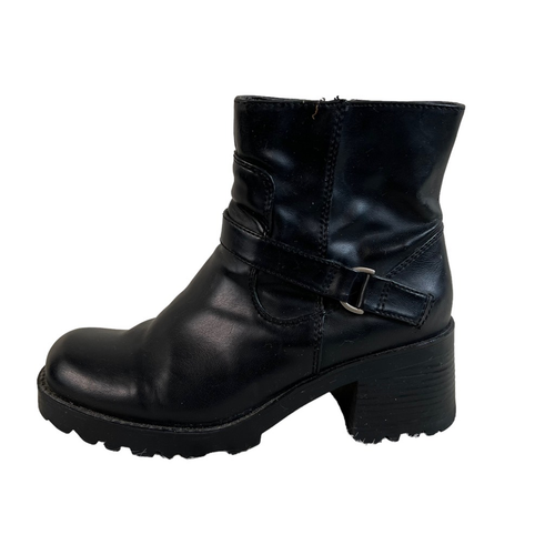 Black Vegan Ankle 90s Y2k Zip 7.5 M