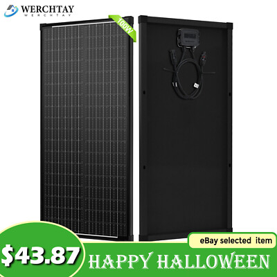 12v 100 watt solar panel monocrystalline Charging Off-Grid RV Camping Home Boat