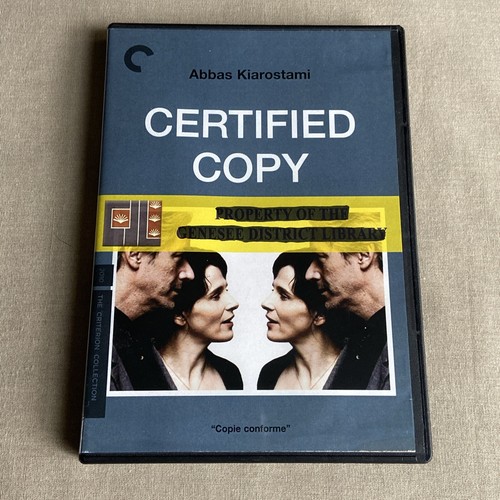 Certified Copy (DVD 2-Disc 2010) Criterion 612 Drama Romance