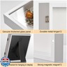SPESFUTA 5x7 Deep Shadow Box Picture Frame Display Case with Linen Back and Stand,Real Glass Small Mini White Shadow Memory Box Frame 5x5 for Insect Display Pet Photo Memorial Flower Art Craft Gift