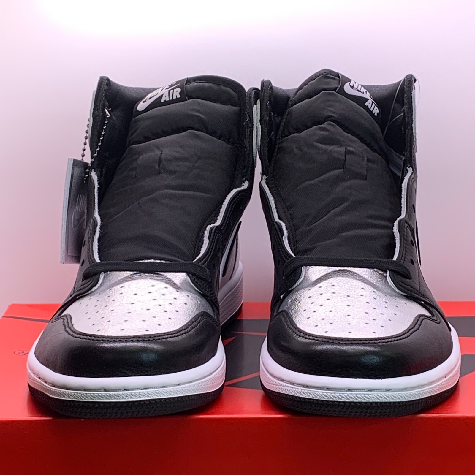 Pre-owned Jordan Nike Air  1 High Og Silver Toe Size 11w Women / 9.5m Men Shoe Cd0461-001