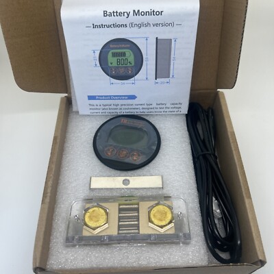 Battery Monitor Charge 4in1 DC 80V 50A SOC AH Volt AMP Capacity Tester New LC...