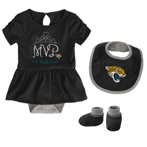 Комплект ботинок Outerstuff NFL Jacksonville Jaguars для младенцев MVP Creeper Bib Bib, 12–24 мес.