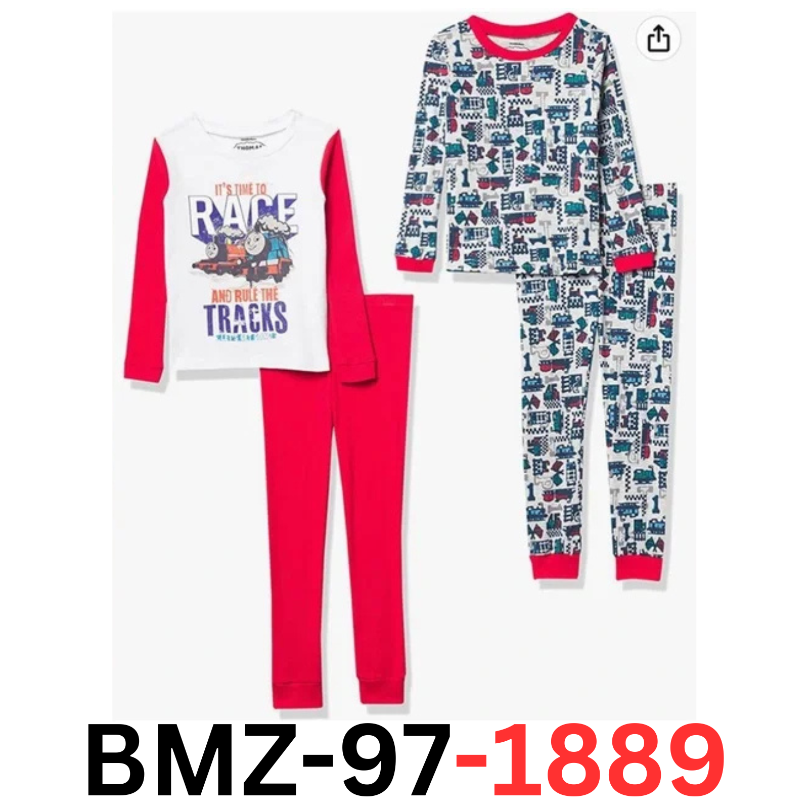 Thomas & Friends Toddler & Baby Boys 4 Piece Long Sleeve Pajama Set, Size 18m