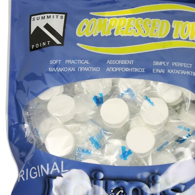 100 Pack Magic Tissue / Compressed Towel  Washcloths for Travel Camping