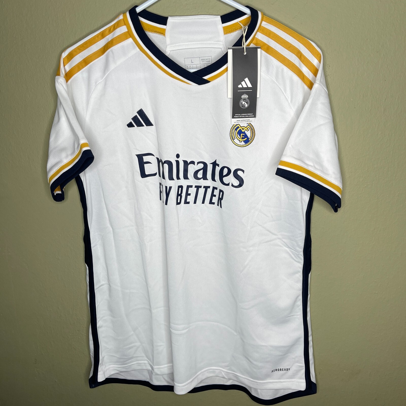Real Madrid ユニフォーム【Lサイズ】 adidas Real Madrid 2023-24 Men's Home Stadium Jersey