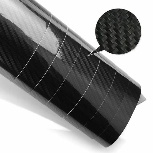 7D Super Gloss Carbon Fiber Vinyl Film Wrap Premium Bubble Free Air Release Auto