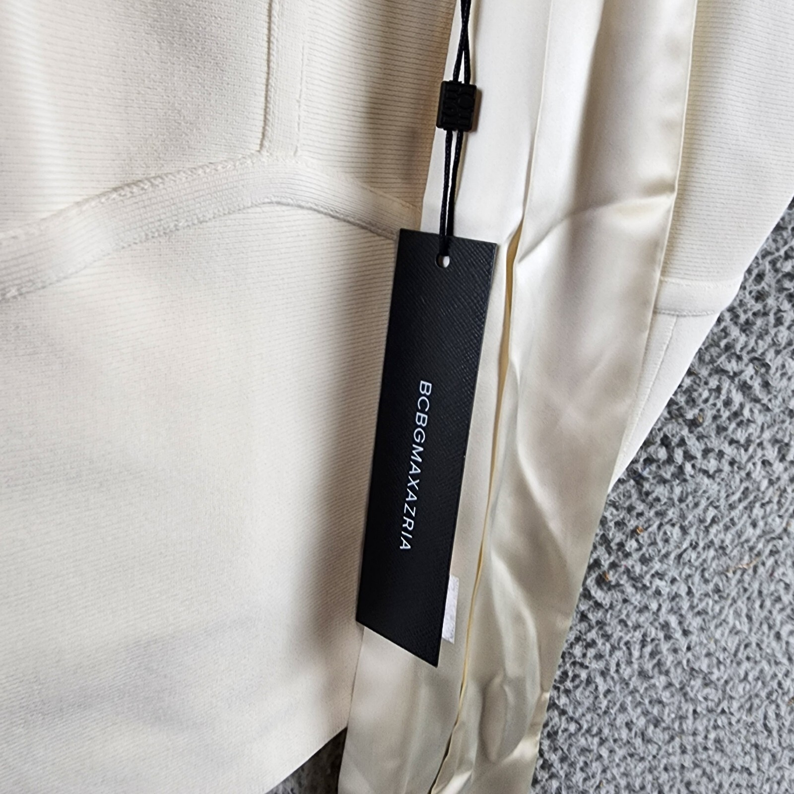 BCBGMAXAZRIA Cropped Corset Top Women's L Gardenia Sweetheart Neck Back Zip - Picture 8 of 14