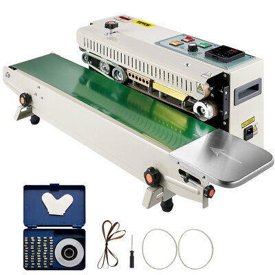 VEVOR Continuous Bag Band Sealing Machine FR900K Automatic Plastic Band Sealer