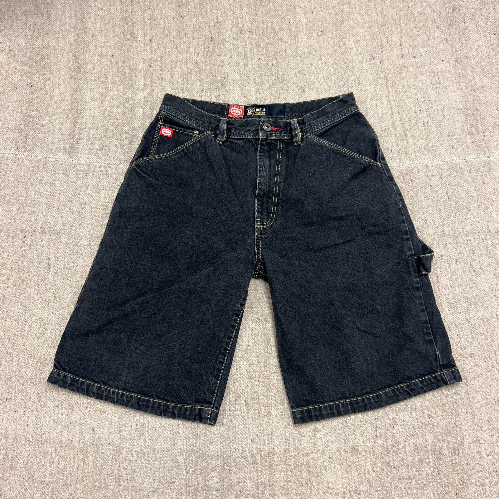 Vintage Ecko Unltd Denim Shorts 30 Black 2000s Y2K | eBay