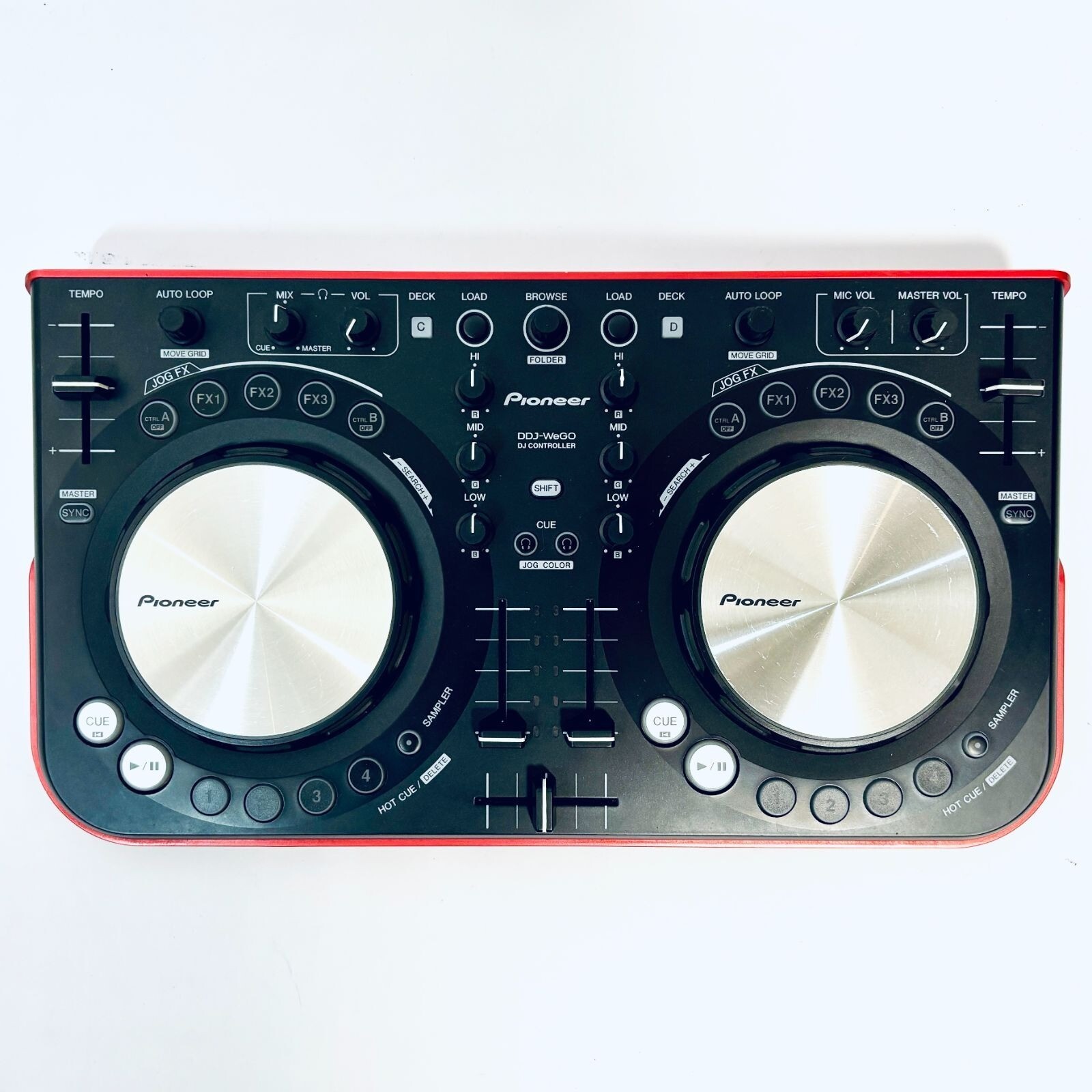 Pioneer DDJ-WeGO DJコントローラー　中古 Pioneer DJ controller DDJ-WeGO Red From Japan excellent