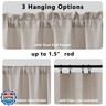 Gwine Kitchen Curtains 36 Inch Length, Light Filtering Faux Linen Textured Small Half Window Curtains Over Sink, Short Curtain for Bathroom Basement RV Camper, Each 30