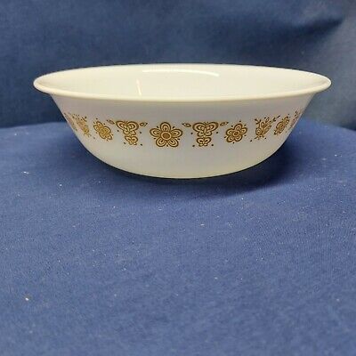 Vintage Corelle by Corning Individual Butterfly Gold Bowl White/Gold Retired 