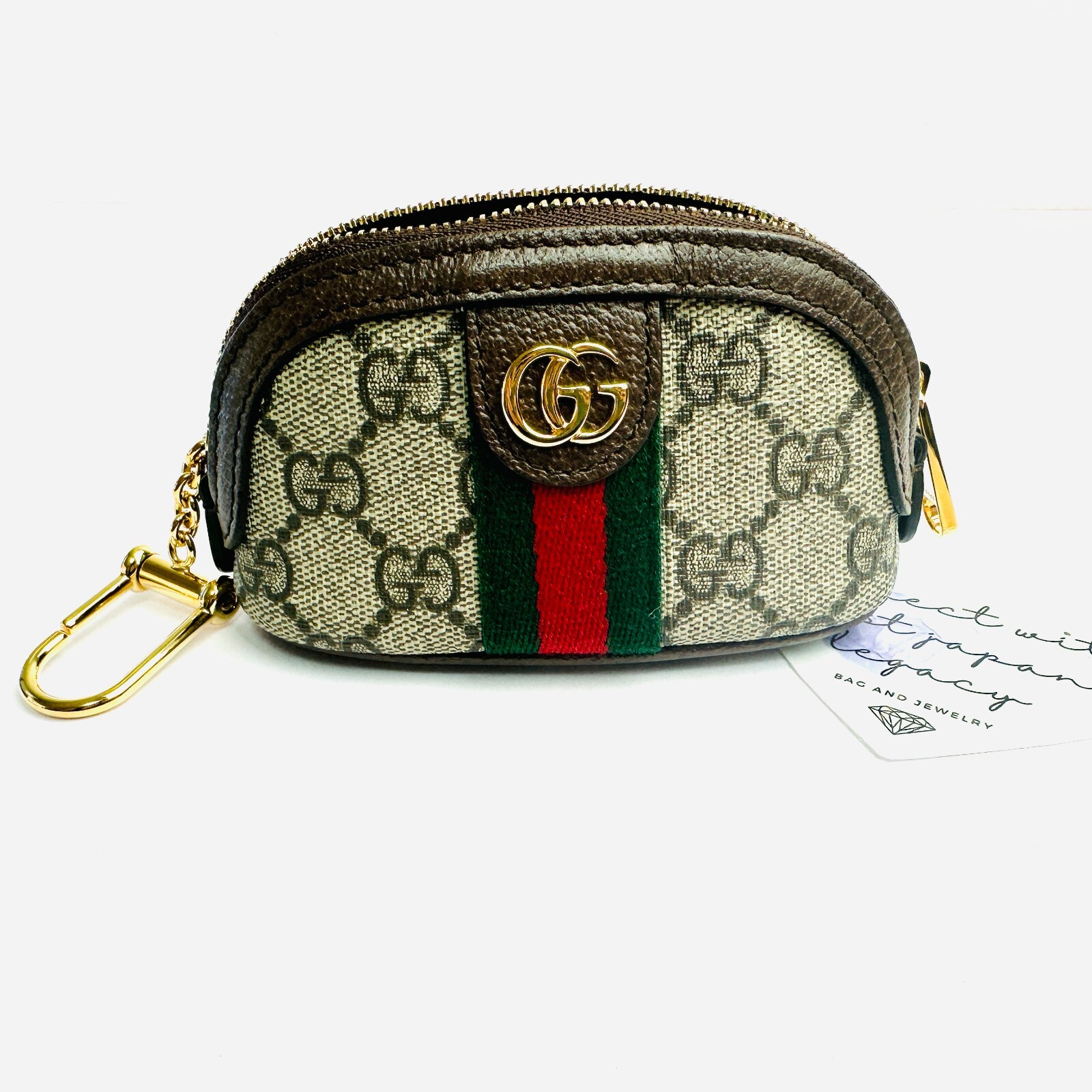 累積売上総額第１位【GUCCI★グッチ】OPHIDIA GG KEY CASE GUCCI Ophidia Supreme Dome Key Pouch Key Case GG Web Canvas