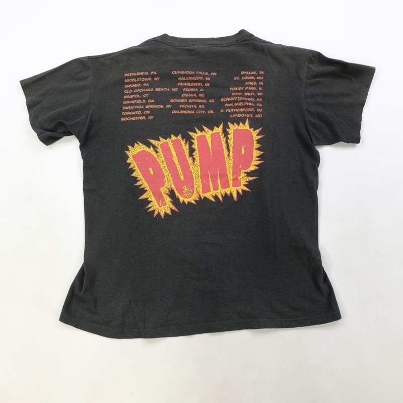Rare Vintage HANDTEX Aerosmith Pump Tour 1990 Boston MA T