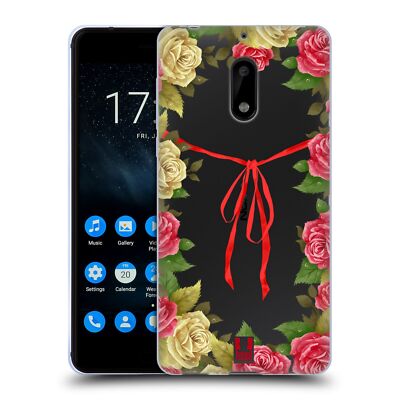 HEAD CASE DESIGNS RIBBON AND FLORALS SOFT GEL CASE FOR NOKIA PHONES 1