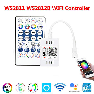 For WS2811 WS2812B Pixel Dream Color RGB LED Light Strip Controller WIFI+BT 2in1