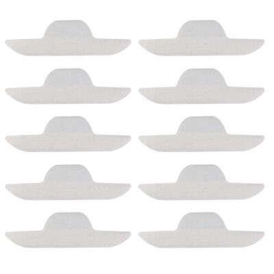 10pcs Hat Sweat Liner Sweat Absorbent Hat Liner Stripes Adhesive Neck Liner Pads