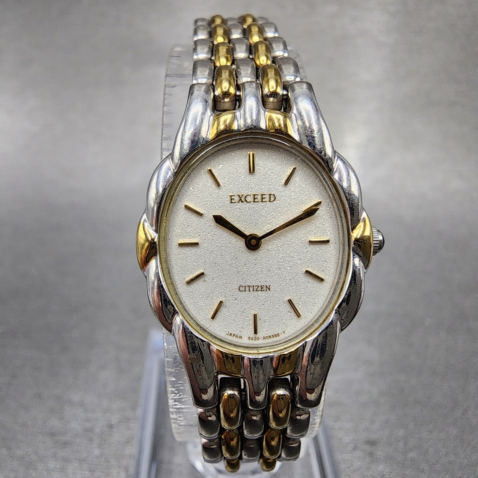 Citizen Exceed Watch Women 19mm Silver Dial Two Tone 5420
