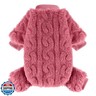 Dog Sweaters for Small Dogs Fleece Small Dog Pajamas Pet Clothes Cat Sweater Fall Winter Warm Puppy Clothes Boy Girl Doggie Outfits Jumpsuits for Chihuahua Yorkie, Rose Pink,XS