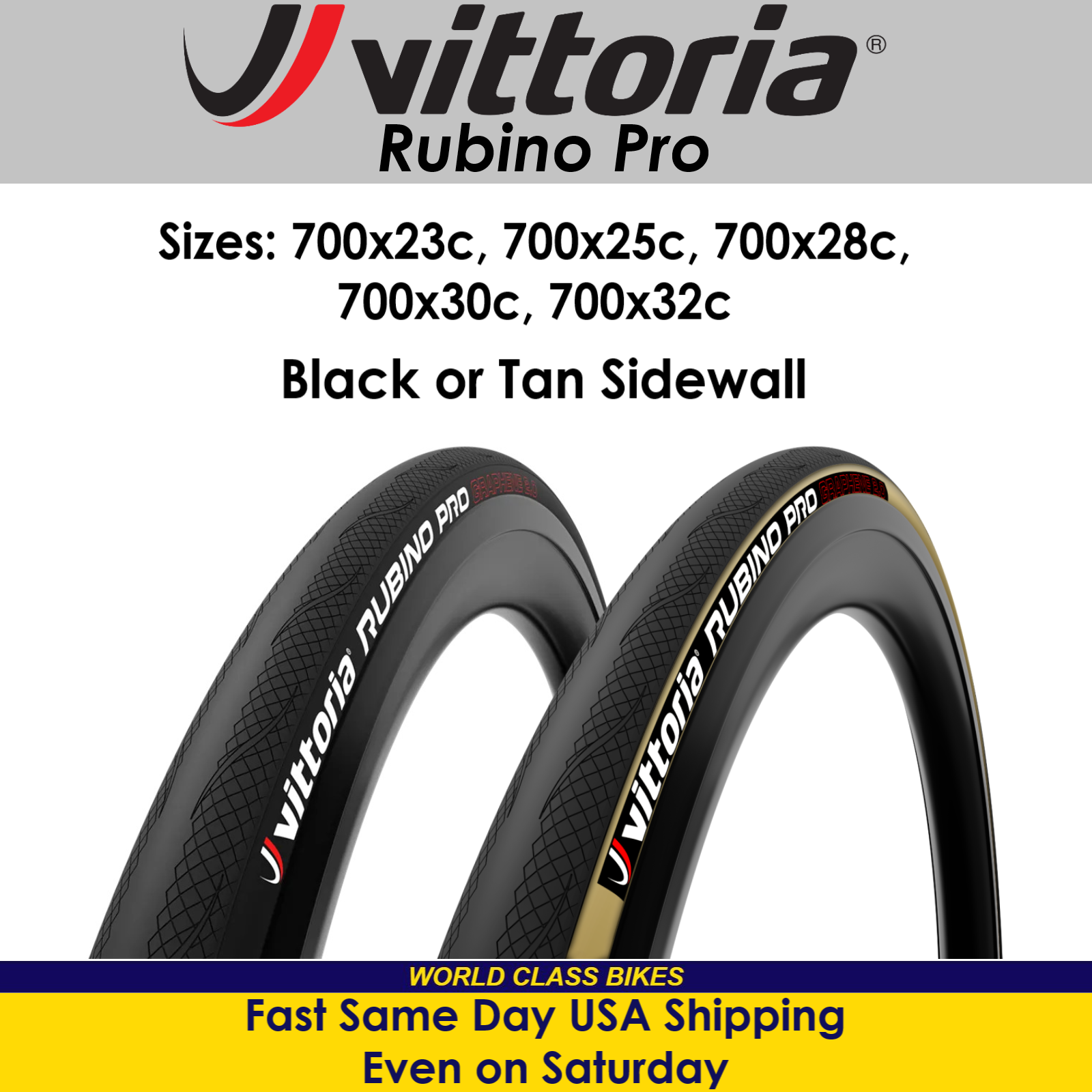 Vittoria Rubino Pro G2.0 Tubeless Road Tire Excel Sports
