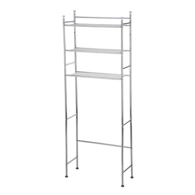  Over the Toilet Steel Storage Shelf Unit Space Saver, Chrome