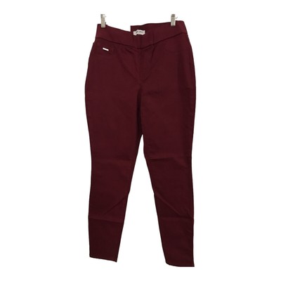 Nine West Womens Pants Size 6 Heidi Pull On Skinny Twill Pants Tawny Port Wine