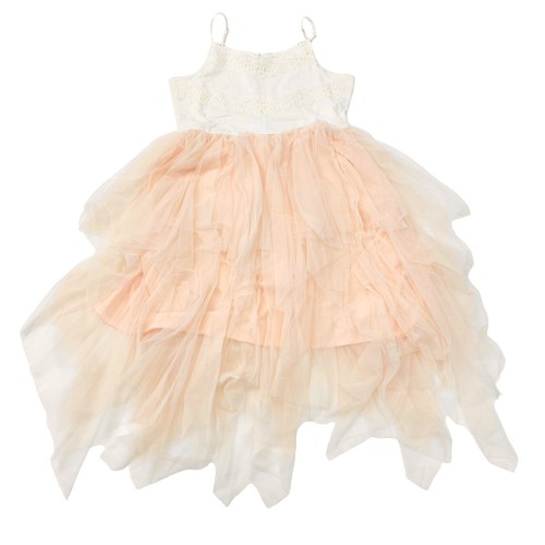 ジャケット・アウター Treat Girl's tulle frill jersey Zenzi Girls Size XXL 18 Tiered Tulle Dress Off-White | eBay