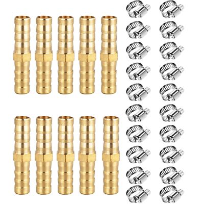 Hose Barb Fitting 5/8'' Hose IDHex Union Brass Fitting Water/Fuel/Air with 20 ...