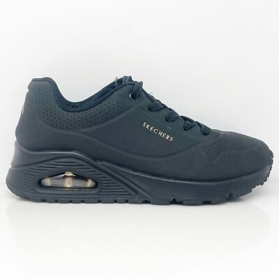 

Skechers Womens Uno Stand On Air 73690 Черная повседневная обувь Кроссовки Размер 6.5, Черный, Uno Stand On Air