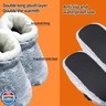 Foot Warmer for Cold Feet, Rechargeable Heated Slippers Women, Graphene Electric Heating Boots Socks Shoes Indoor, Built-in Batteries, Washable,8 Hours Heat, Save Heating Bills(Grey, Standard)