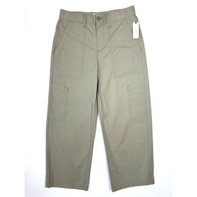 AGOLDE Daria Utility Pant Size 26 Tan Cotton Cargo Cropped Pockets Straight NWT