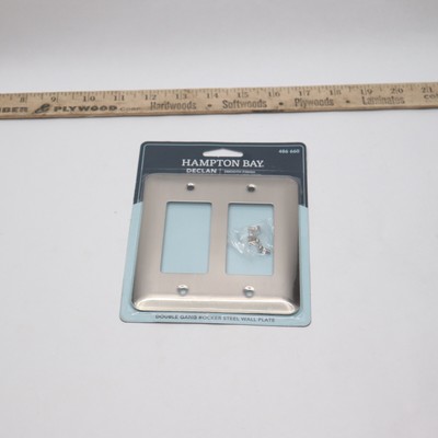 Hampton Bay Rocker  Wall Plate Steel 2-Gang 486 660