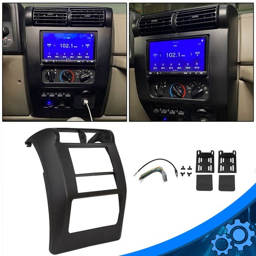Для 2003-2006 04 05 Jeep Wrangler TJ Double Din Radio Dash Kit с жгутом проводов