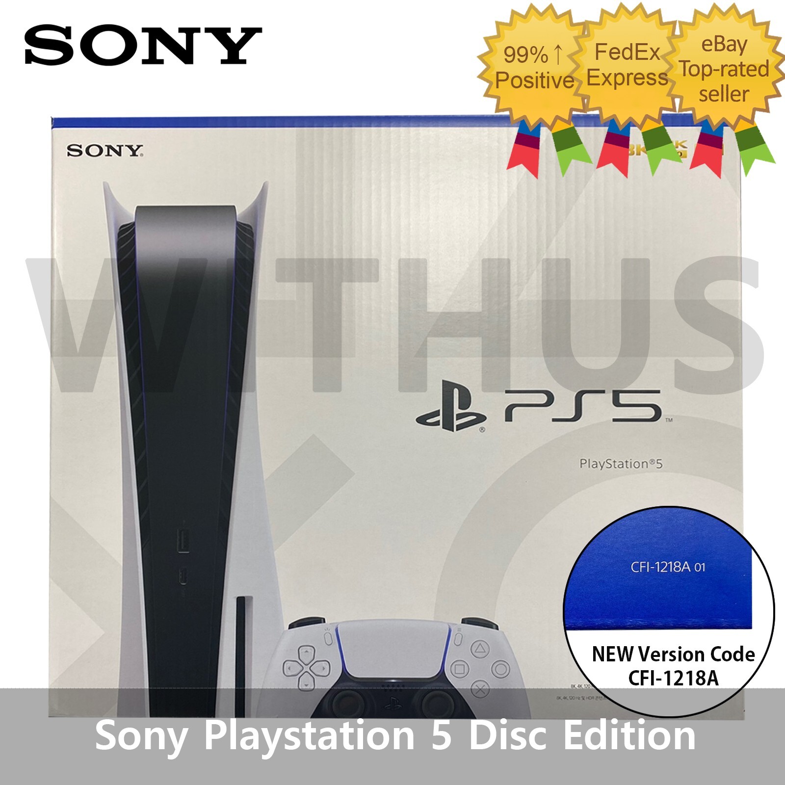 Sony PS5 Playstation 5 Blu-Ray Disc Version Console CFI-1218A Sealed Brand New!! Sony PS5 Playstation 5 Blu-Ray Disc Version Console CFI-1218A Sealed Brand New!!