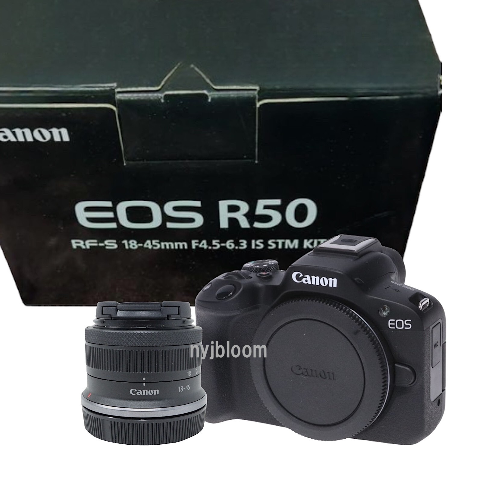 New CANON EOS R50 Mirrorless WHITE Camera & RF-S 18-45mm IS