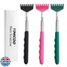 YIMICOO 3 Pack Extendable Back Scratcher, Stainless Steel Portable Telescoping Back Scratchers for Adults Men Women, with Rubber Handles