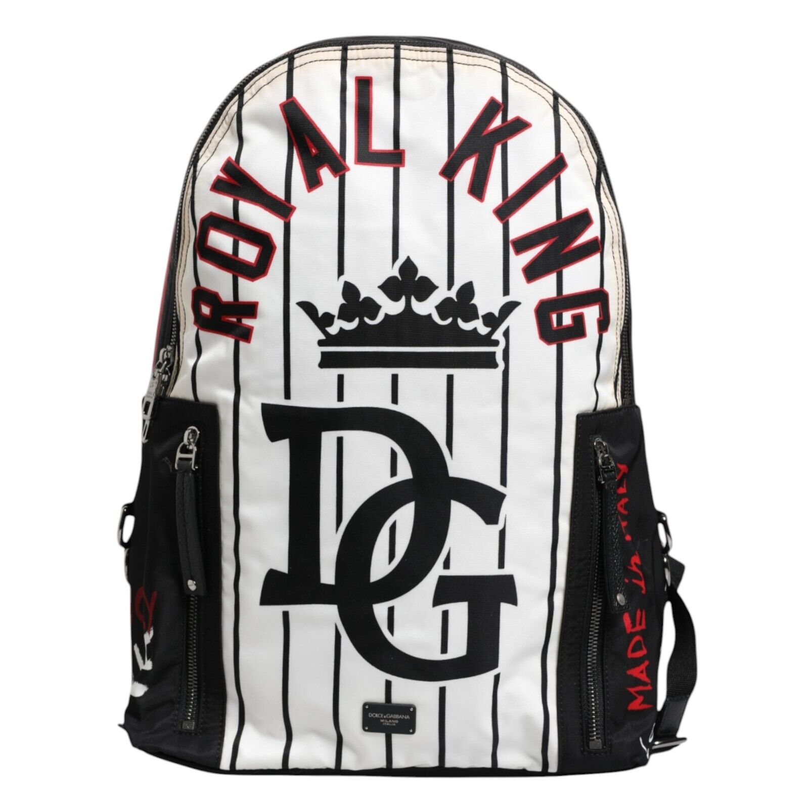 DOLCE & GABBANA Bag Black White Vulcano Royal King Print Men DOLCE & GABBANA Bag Black White Vulcano Royal King Print Men