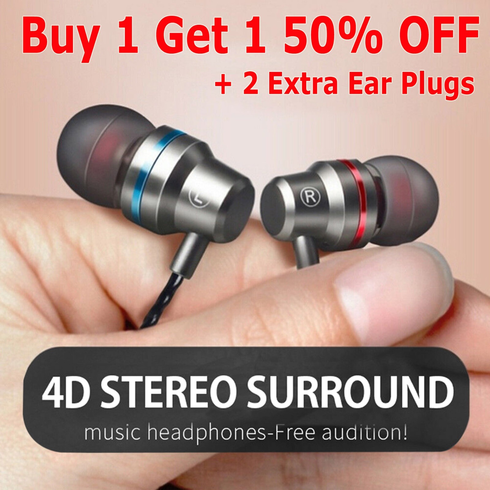 3.5mm HIFI Super Bass Headset In-Ear Earphone Stereo Earbuds